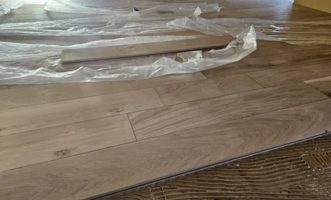 Pose de parquet en chêne massif à Gadencourt., Vernon, Houelle Menuiserie