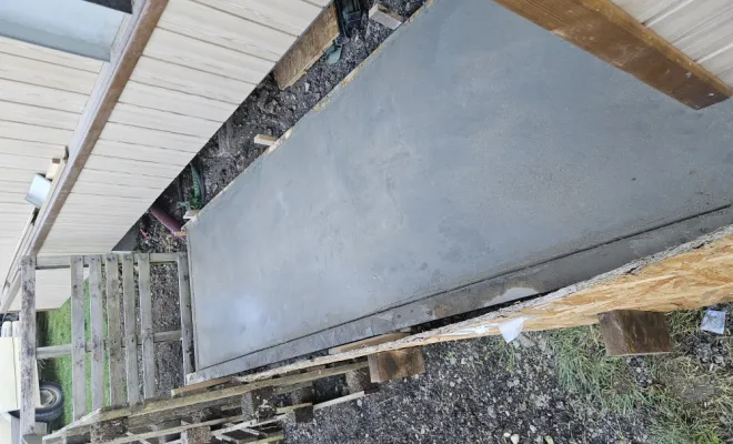 Fabrication et pose d'un escalier extérieur à Pacy-sur-Eure., Vernon, Houelle Menuiserie