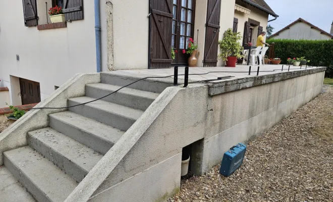 Avant la pose du garde corps.